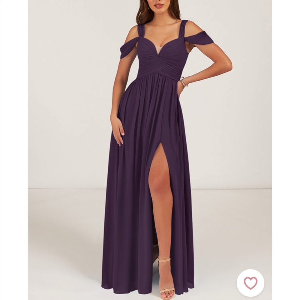 Azazie Plum Bridesmaid Dress